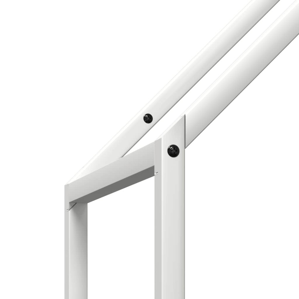 Produktbild för Vedställ vit 40x25x120 cm kallvalsat stål