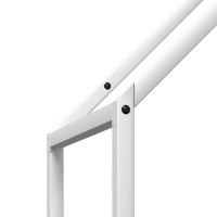 Produktbild för Vedställ vit 40x25x120 cm kallvalsat stål
