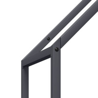Produktbild för Vedställ antracit 40x25x120 cm kallvalsat stål