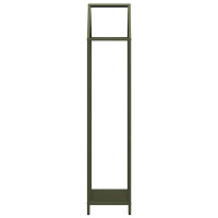 Produktbild för Vedställ olivgrön 40x25x120 cm kallvalsat stål