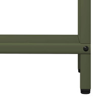Produktbild för Vedställ olivgrön 40x25x120 cm kallvalsat stål