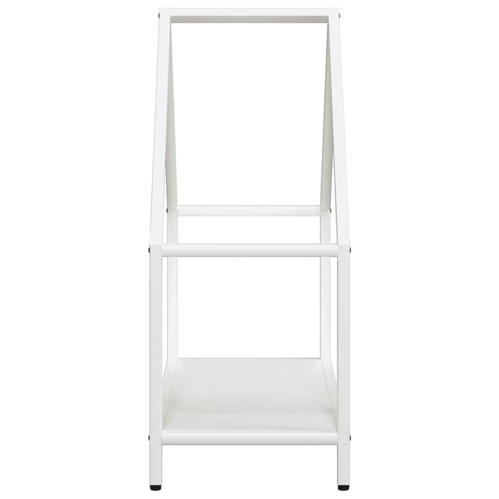 Produktbild för Vedställ vit 60x25x60 cm kallvalsat stål