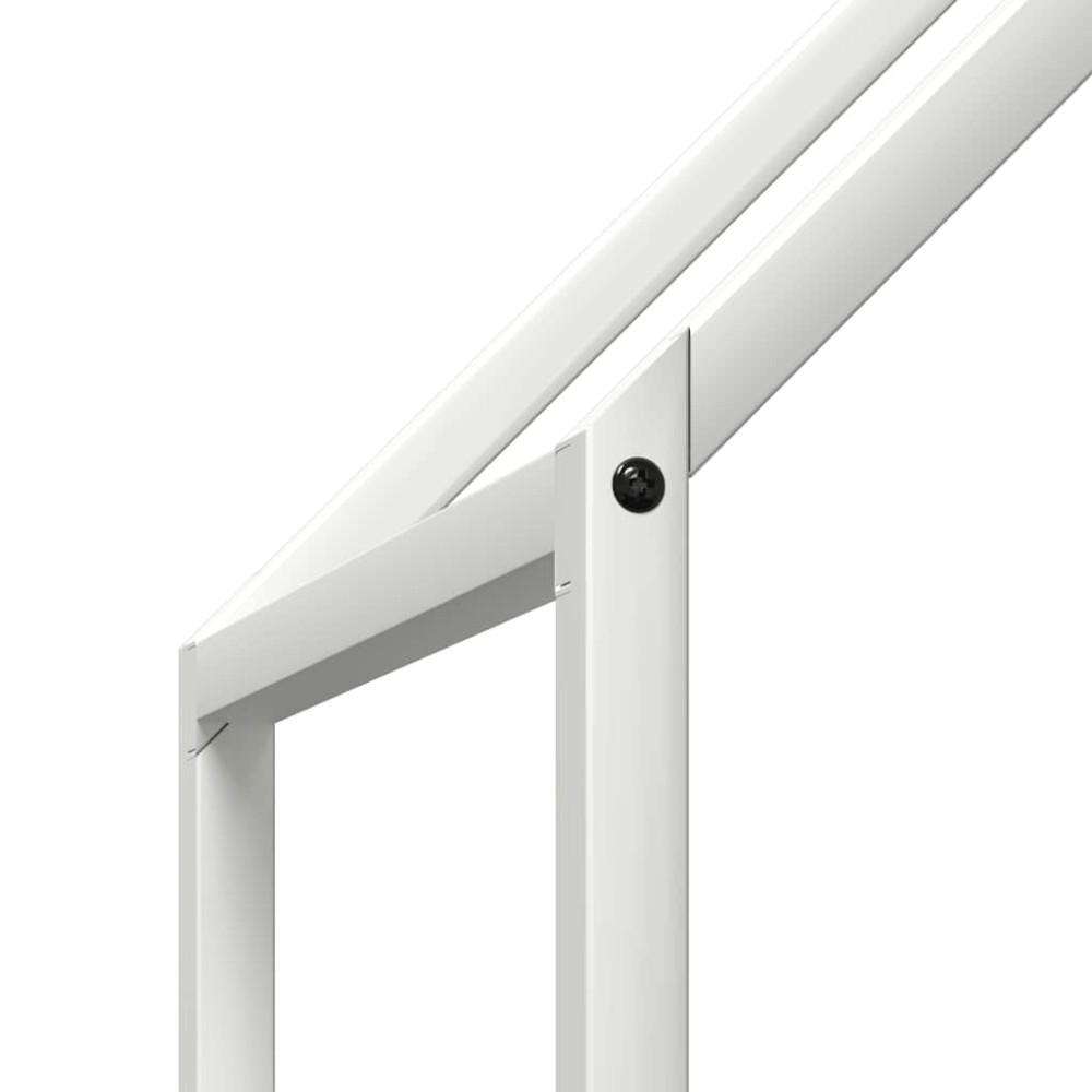 Produktbild för Vedställ vit 60x25x60 cm kallvalsat stål
