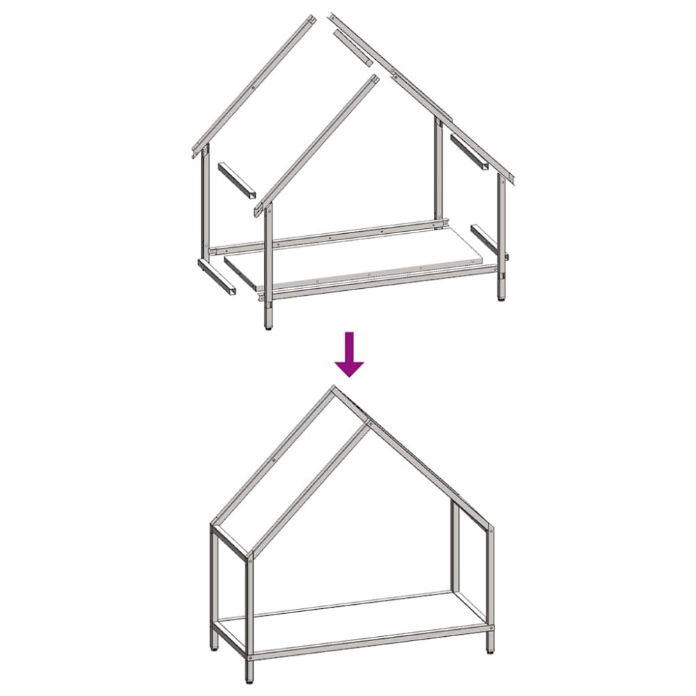 Produktbild för Vedställ vit 60x25x60 cm kallvalsat stål