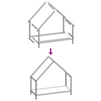Produktbild för Vedställ vit 60x25x60 cm kallvalsat stål