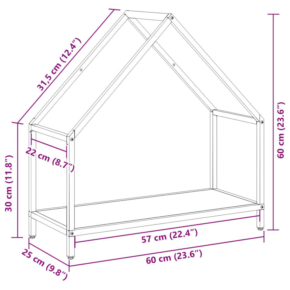 Produktbild för Vedställ olivgrön 60x25x60 cm kallvalsat stål