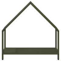 Produktbild för Vedställ olivgrön 60x25x60 cm kallvalsat stål