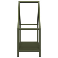 Produktbild för Vedställ olivgrön 60x25x60 cm kallvalsat stål