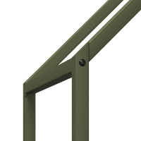 Produktbild för Vedställ olivgrön 60x25x60 cm kallvalsat stål