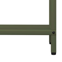 Produktbild för Vedställ olivgrön 60x25x60 cm kallvalsat stål