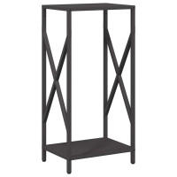 Produktbild för Vedställ svart 34x25x70 cm kallvalsat stål