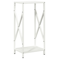 Produktbild för Vedställ vit 34x25x70 cm kallvalsat stål