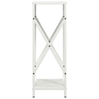 Produktbild för Vedställ vit 34x25x70 cm kallvalsat stål