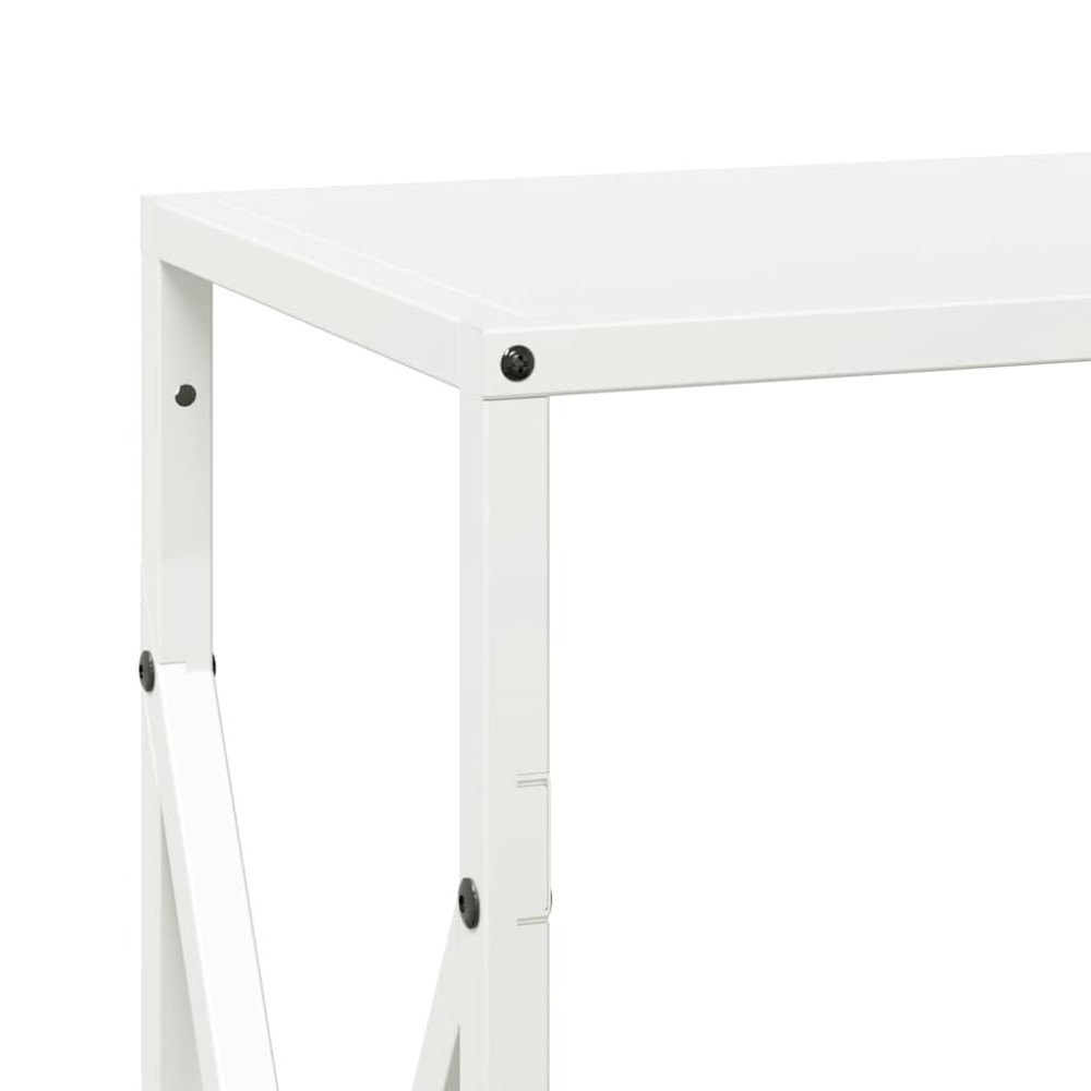 Produktbild för Vedställ vit 34x25x70 cm kallvalsat stål