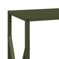 Produktbild för Vedställ olivgrön 34x25x70 cm kallvalsat stål