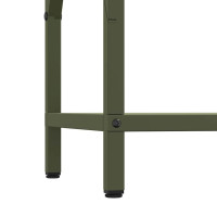 Produktbild för Vedställ olivgrön 34x25x70 cm kallvalsat stål