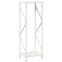 Produktbild för Vedställ vit 34x25x100 cm kallvalsat stål