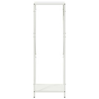 Produktbild för Vedställ vit 34x25x100 cm kallvalsat stål
