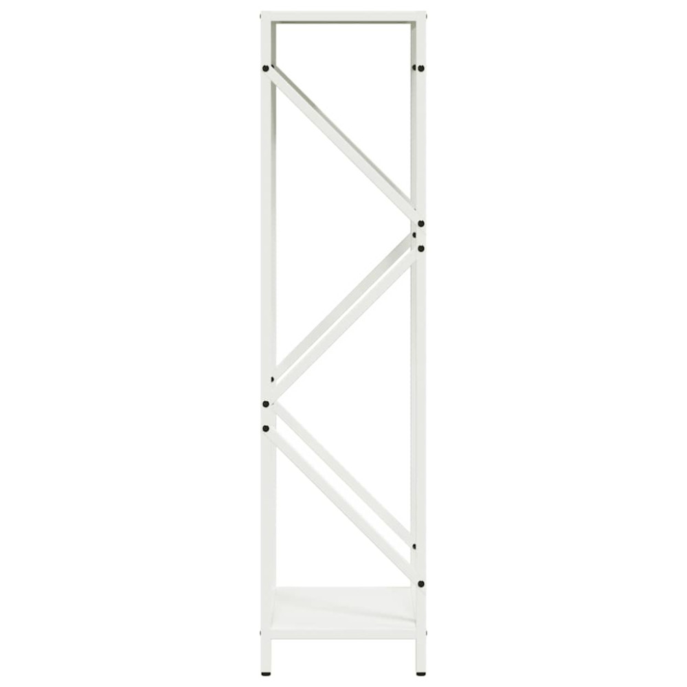 Produktbild för Vedställ vit 34x25x100 cm kallvalsat stål
