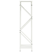 Produktbild för Vedställ vit 34x25x100 cm kallvalsat stål