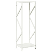 Produktbild för Vedställ vit 34x25x100 cm kallvalsat stål