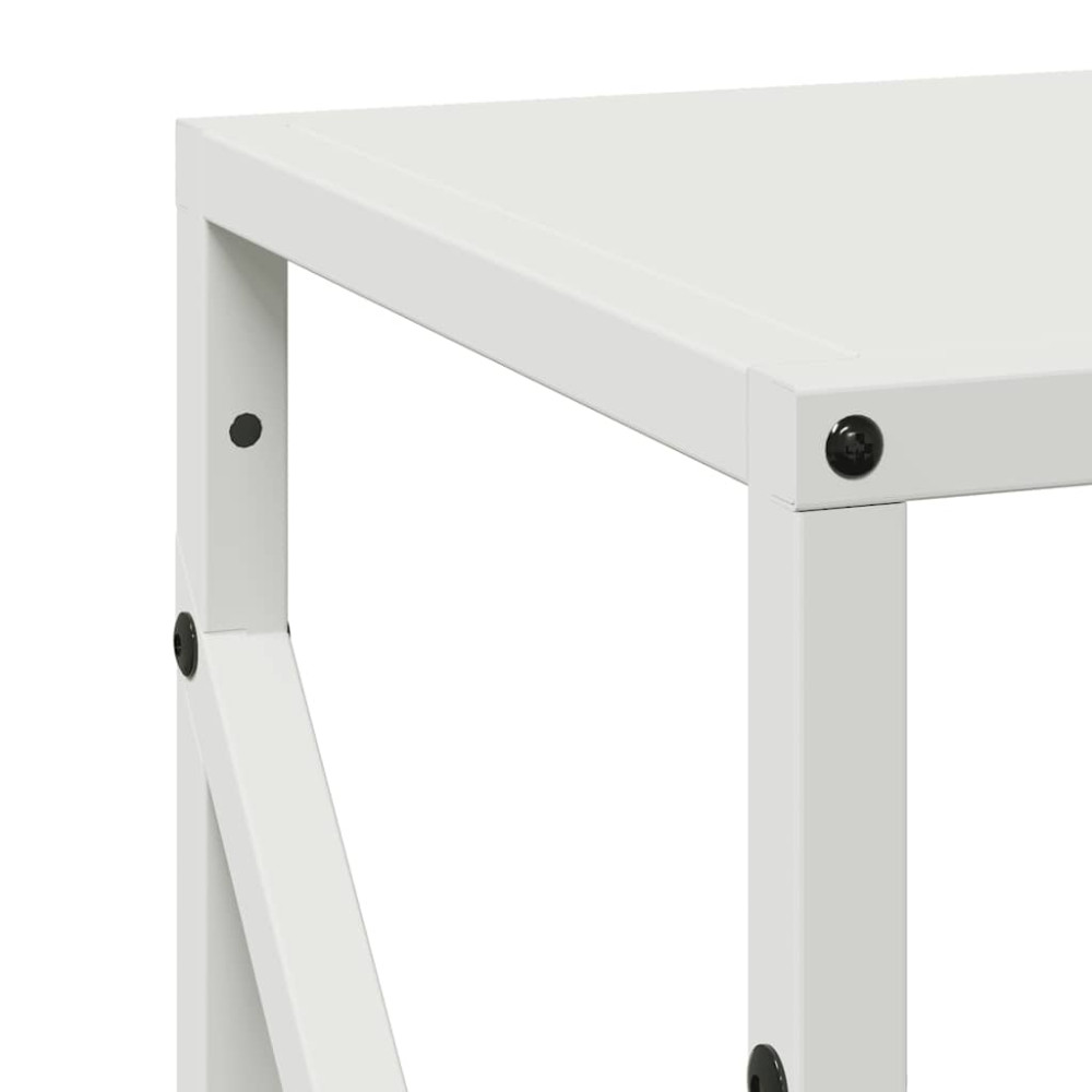 Produktbild för Vedställ vit 34x25x100 cm kallvalsat stål