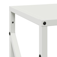 Produktbild för Vedställ vit 34x25x100 cm kallvalsat stål