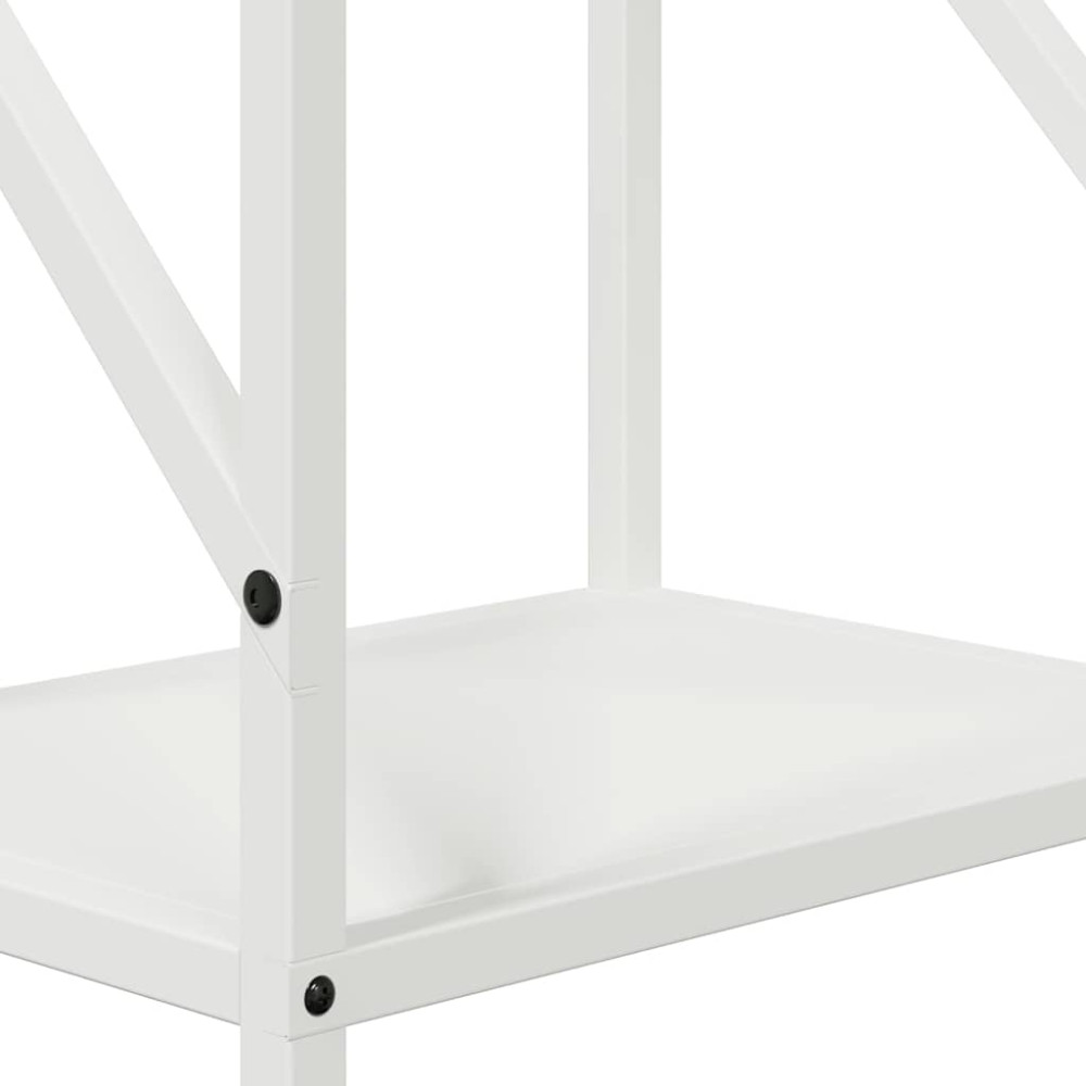 Produktbild för Vedställ vit 34x25x100 cm kallvalsat stål