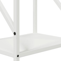 Produktbild för Vedställ vit 34x25x100 cm kallvalsat stål