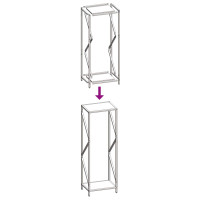 Produktbild för Vedställ vit 34x25x100 cm kallvalsat stål
