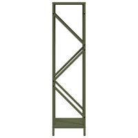 Produktbild för Vedställ olivgrön 34x25x100 cm kallvalsat stål