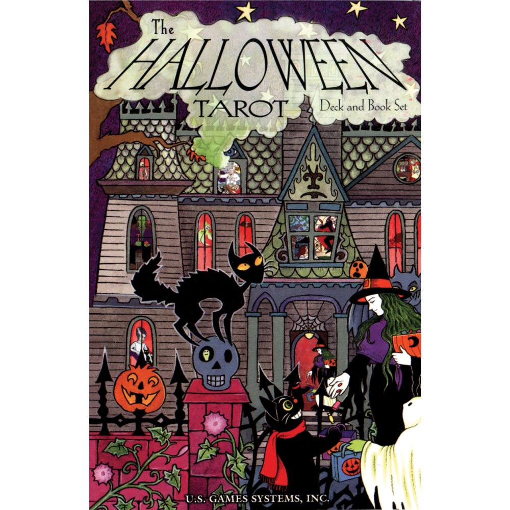 Produktbild för The Halloween Tarot Deck & Book Set: 78-Card Deck [With Book]