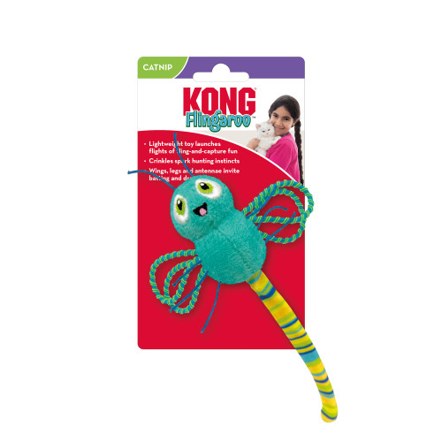 KONG Kattleksak Flingaroo Dragonfly KONG 10x10x14 cm