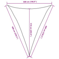 Produktbild för Solsegel 160 g/m² triangulär blå 5x6x6 m HDPE