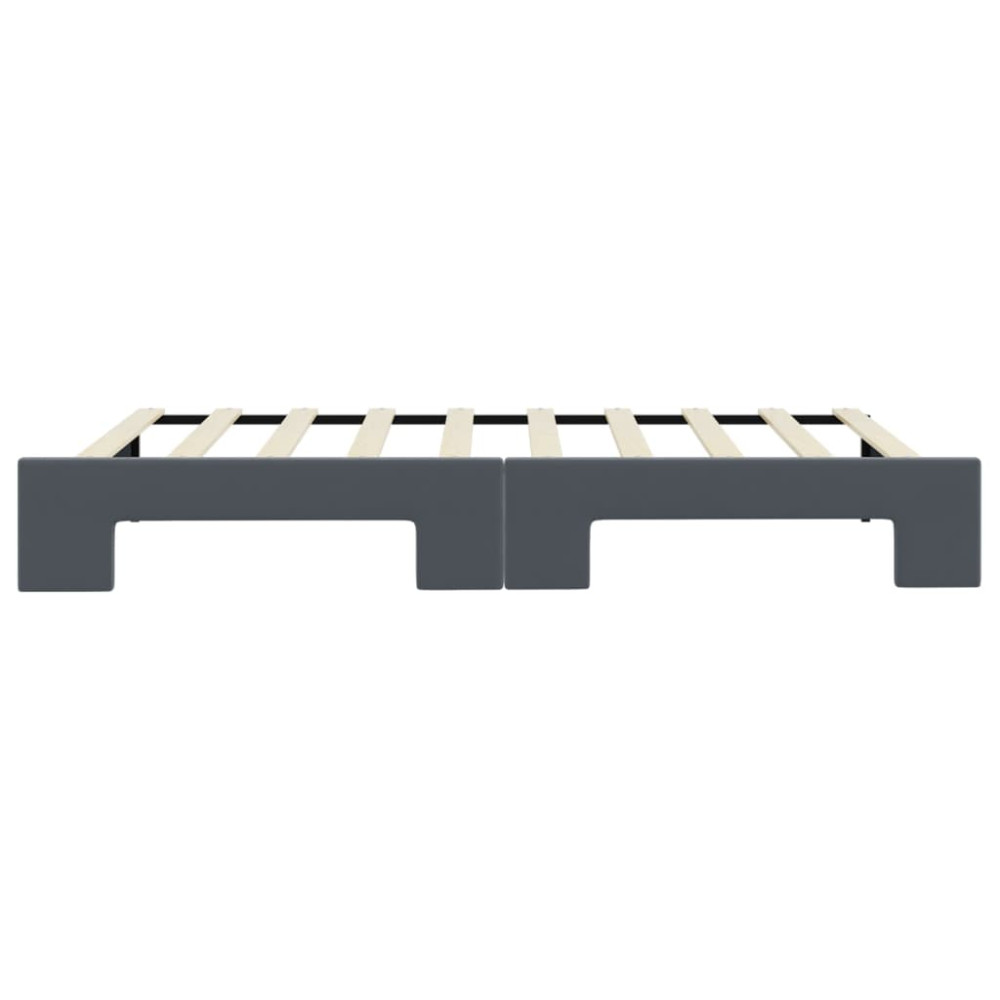 Produktbild för Dagbädd utdragbar mörkgrå 90x190 cm sammet
