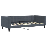 Produktbild för Dagbädd utdragbar och madrasser mörkgrå 90x190 cm sammet