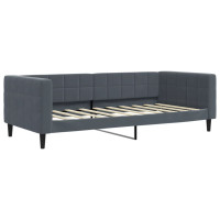 Produktbild för Dagbädd utdragbar med lådor mörkgrå 90x190 cm sammet