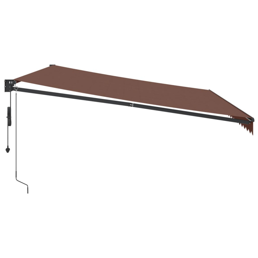 Produktbild för Markis automatiskt infällbar 500x300 cm brun
