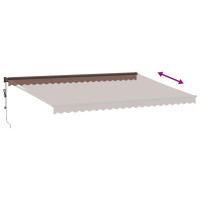 Produktbild för Markis automatiskt infällbar 500x300 cm brun