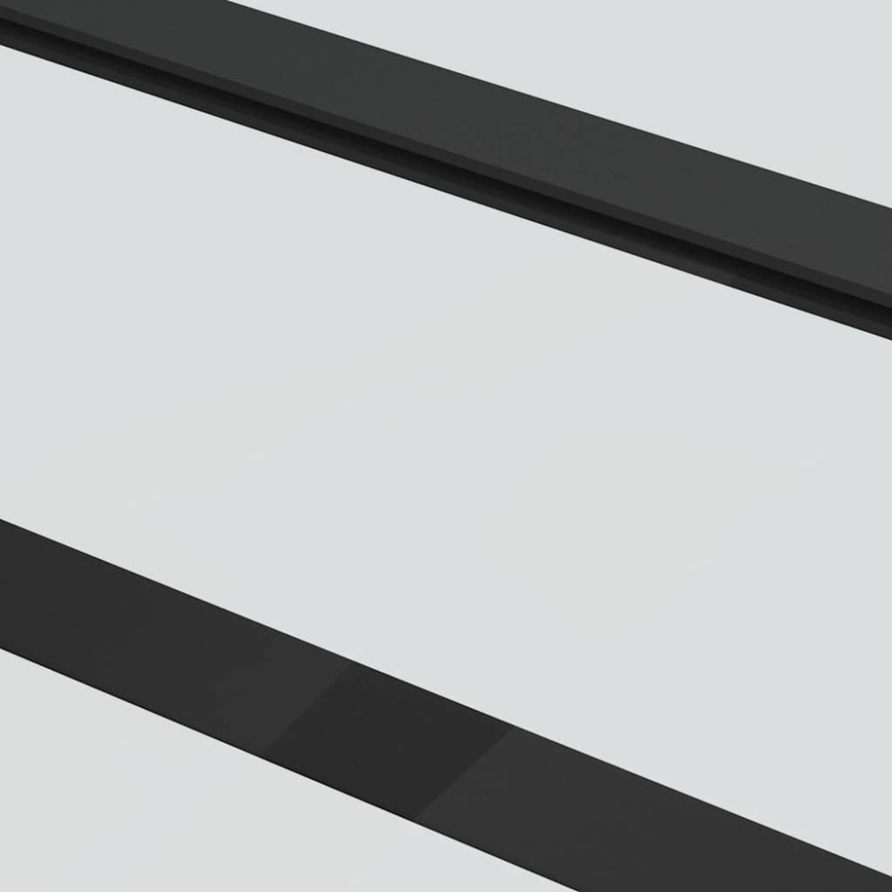 Produktbild för Skjutdörr med beslag svart 90x205 cm ESG-glas
