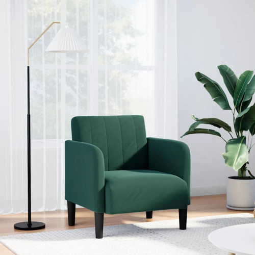 vidaXL Soffstol med armstöd mörkgrön 54 cm sammet