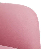Produktbild för Soffstol med armstöd rosa 54 cm sammet