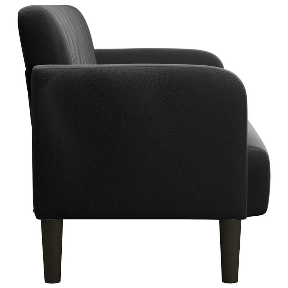 Produktbild för Loveseat soffa svart 109 cm sammet