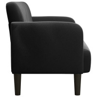 Produktbild för Loveseat soffa svart 109 cm sammet