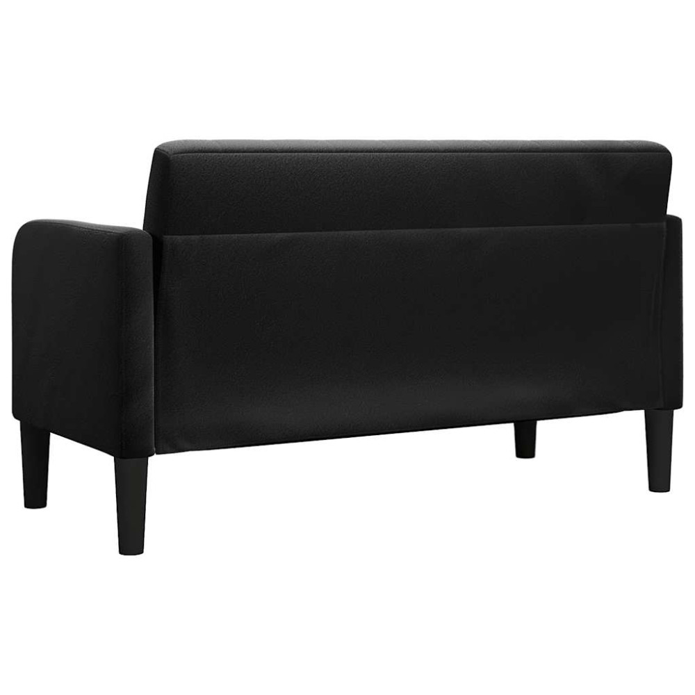 Produktbild för Loveseat soffa svart 109 cm sammet