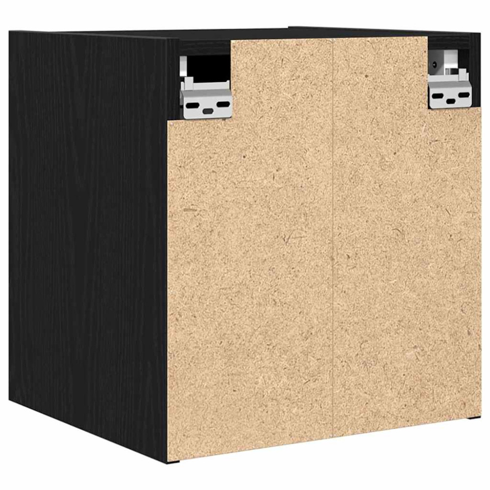 Produktbild för Väggmonterade sängskåp 2 st svart 38x34x40 cm