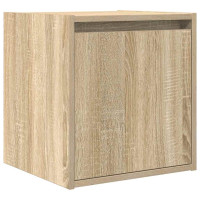 Produktbild för Väggmonterat sängskåp sonoma ek 38x34x40 cm