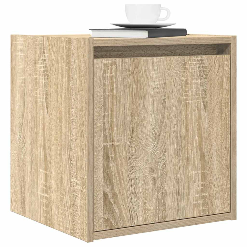 Produktbild för Väggmonterat sängskåp sonoma ek 38x34x40 cm
