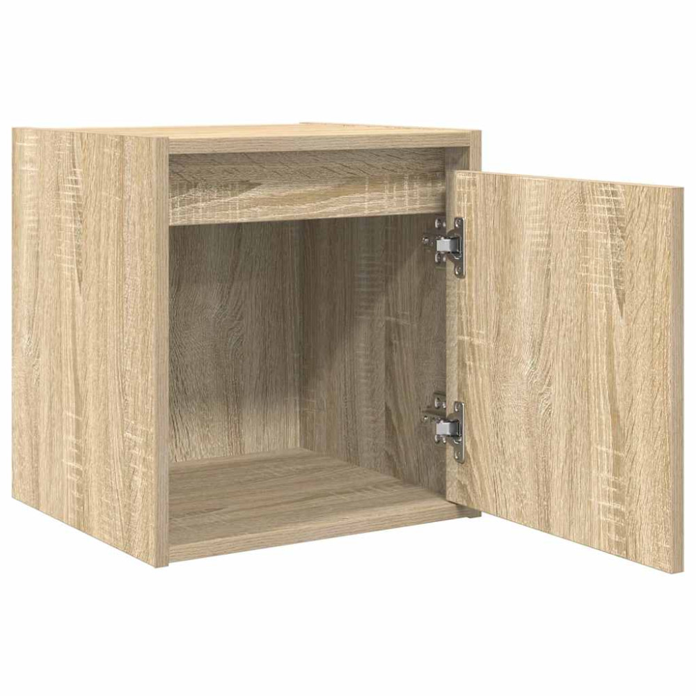 Produktbild för Väggmonterat sängskåp sonoma ek 38x34x40 cm
