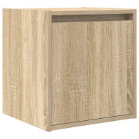 Produktbild för Väggmonterade sängskåp 2 st, Sonoma Ek 38x34x40 cm